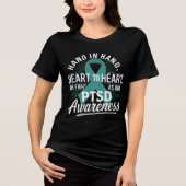 Hand in Hand PTSD-Bewusstsein Tri-Blend Shirt (Vorderseite)