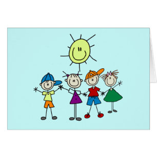 Hand in Hand scherzt Strichmännchen T-Shirts und