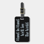 Hand in Hand sehen wir den WeltGepäckanhänger Gepäckanhänger (Vorderseite vertikal)