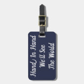 Hand in Hand Wir sehen den Welt-Gepäckanhänger Gepäckanhänger (Vorderseite vertikal)