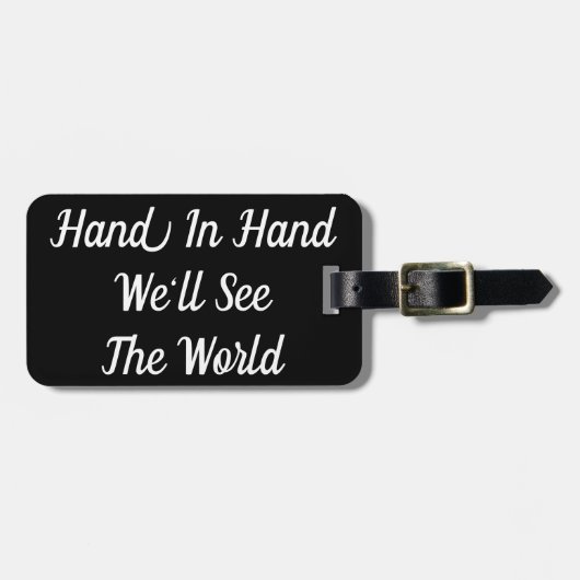 Hand in Hand Wir sehen den Welt-Gepäckanhänger Gepäckanhänger (Vorderseite horizontal)