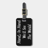 Hand in Hand Wir sehen den Welt-Gepäckanhänger Gepäckanhänger (Vorderseite vertikal)