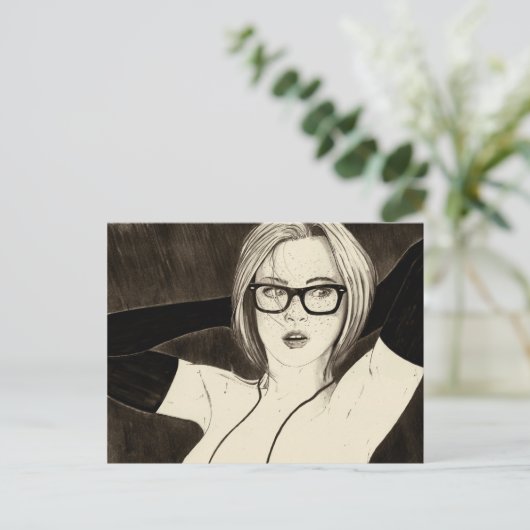 Hand in Handschuh Postkarte (Stehend Vorderseite)