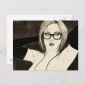 Hand in Handschuh Postkarte (Vorne/Hinten)