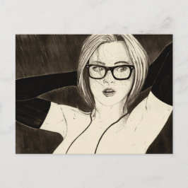 Hand in Handschuh Postkarte