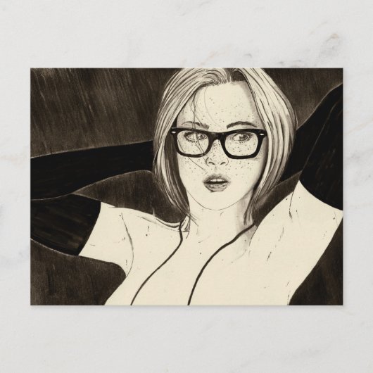 Hand in Handschuh Postkarte (Vorderseite)