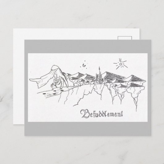 Hand Knight Postkarte (Vorne/Hinten)