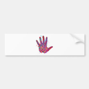 Hand, Kontur, Tropfen-Kunst Autoaufkleber