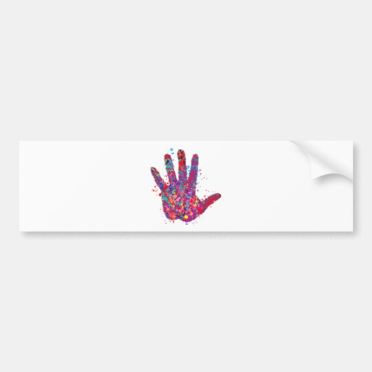 Hand, Kontur, Tropfen-Kunst Autoaufkleber (Vorne)