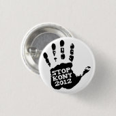 Hand Kony 2012 Endjosephs Kony Button (Vorne & Hinten)