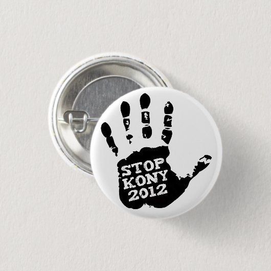 Hand Kony 2012 Endjosephs Kony Button (Vorne & Hinten)