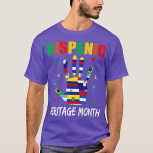 Hand Latin Countries faht nationale hispanische He T-Shirt