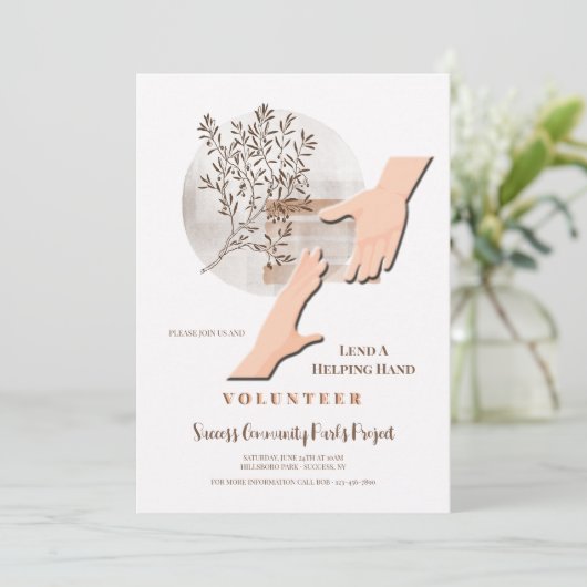 Hand leihen einladung (Stehend Vorderseite)