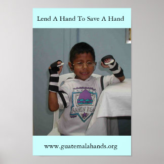 Hand leihen, um eine Hand Retten Poster