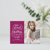 Hand Letry Li'l Weihnachtsfeiertag Feiertagspostkarte (Stehend Vorderseite)