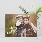 Hand Letted Holiday Card Feiertagskarte (Stehend Vorderseite)