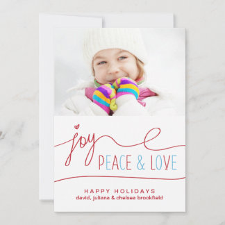 Hand Letted Joy Feiertagskarte