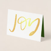 Hand Letted JOY Foto Gold Foil Card Folienkarte (Vorderseite)