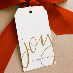 Hand Letted Joy Geschenkanhänger