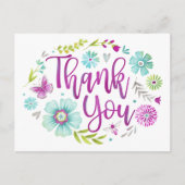 Hand Letted Tyhpografy Vielen Dank Postkarte (Vorderseite)