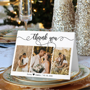 Hand Letted Wedding Foto Collage Danke