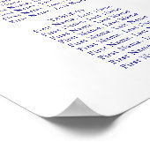 Hand Letter Chic Hochzeitstabelle Poster (Ecke)