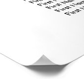 Hand Letter Chic Hochzeitstabelle Poster (Ecke)