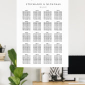 Hand Letter Chic Hochzeitstabelle Poster (Heimbüro)