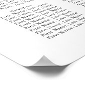 Hand Letter Chic Hochzeitstabelle Poster (Ecke)