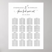 Hand Letter Chic Hochzeitstabelle Poster (Vorne)