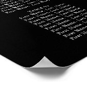 Hand Letter Chic Hochzeitstabelle Poster (Ecke)