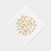 Hand Letter Give Danke Wreath Erntedank Servietten Mit Folie (Rechts)