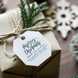 Hand Letter Merry Weihnachtsadresse Gummistempel