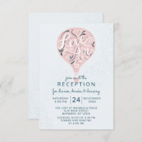 Hand Letter Pink Heißluftballon Hochzeitsempfang