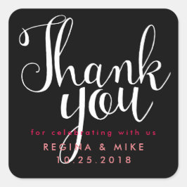 Hand Letter Script Wedding Dankeschön Sticker