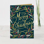 Hand Lettered Christmas California Holly (Vorderseite)