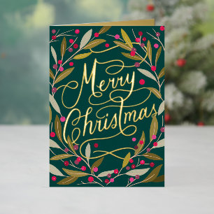 Hand Lettered Christmas California Holly