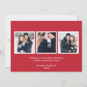 Hand Lettered Christmas Full Foto Feiertagskarte (Rückseite)