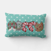Hand lettered Christmas text Acrylic Ornament Lendenkissen (Rückseite)