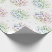 Hand-Lettered Happy Easter Watercolor Geschenkpapier (Ecke)