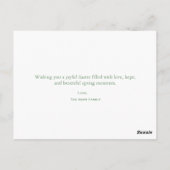 Hand-Lettered Happy Easter Watercolor Greeting  Postkarte (Rückseite)