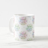 Hand-Lettered Happy Easter Watercolor Kaffeetasse (Vorderseite Links)