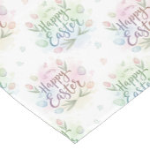 Hand-Lettered Happy Easter Watercolor Kurzer Tischläufer (Ecke)