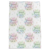 Hand-Lettered Happy Easter Watercolor Mittlere Geschenktüte (Rückseite)