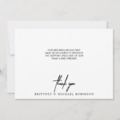 Hand-Lettered Modern Foto Love & Thanks Dankeskarte (Rückseite)