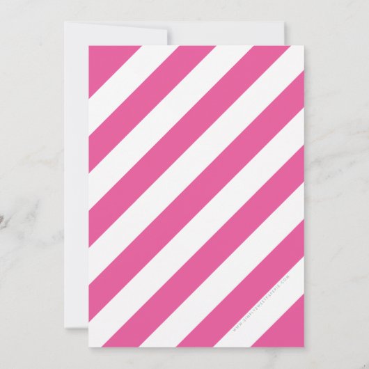 HAND LETTERED SCRIPT Süßes 16 trendy heißes rosa G Einladung (Rückseite)