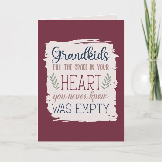 Hand Lettered Sentimental Quote Grandparent's Day Karte (Vorderseite)