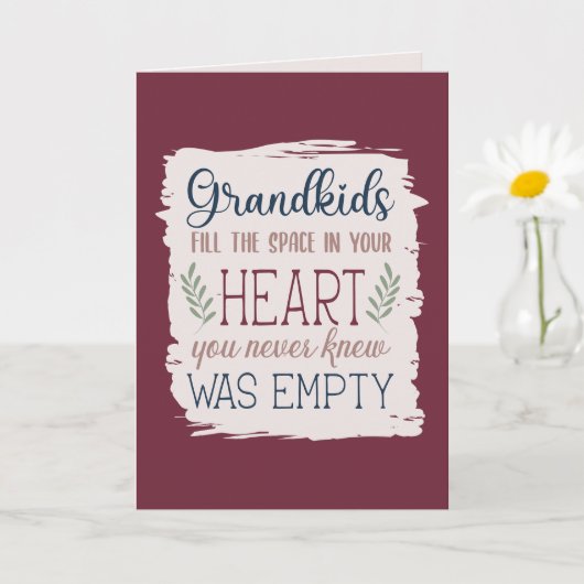 Hand Lettered Sentimental Quote Grandparent's Day Karte (Kleine Pflanze)