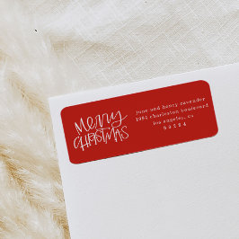 Hand Lettered Weihnachts-Rücksendeadresse