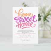 HAND LETTERED ZUHAUSE SWEET ZUHAUSE | HAUSHALTSBEW EINLADUNG (Stehend Vorderseite)